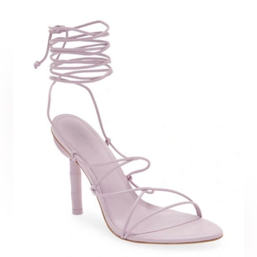 Cult Gaia Soleil Lace Up Strappy Heel Sandals in Lavender, New, Size 42 - Picture 9 of 12